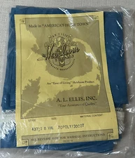 A.L. Ellis, Inc Style 437C2 B Valance Blue White Lace Heirloom Curtain