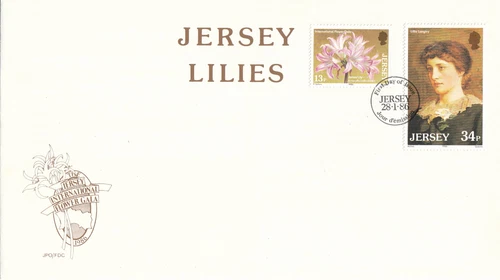 Lilies Lily Langtree GB Jersey FDC 1986 (103931)
