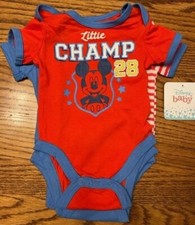 Disney Baby Mickey Mouse 3 pack Onsies - 0-3 Months - NWT
