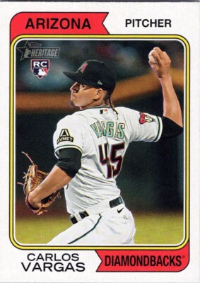 2023 Topps Heritage #552 Carlos Vargas RC Arizona Diamondbacks