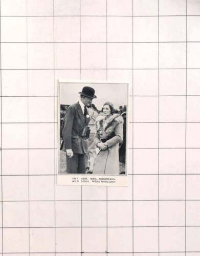 1933 The Hon. Mrs. Greenall und Lord Westmorland - Bild 1 von 1