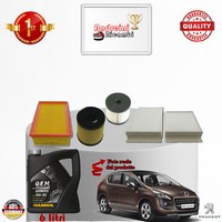 Inspektionskit Filter + ÖL Peugeot 3008 2.0 HDI 110KW 150CV Von 2010->