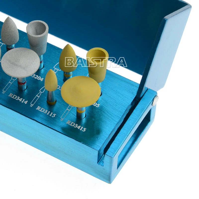 Kit de pulidores dentales de circonio de alto brillo RA3112 12 piezas AZDENT para corona Foto 3 de 4