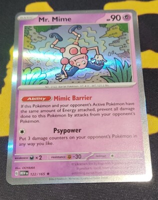 Pokemon TCG Mr. Mime 122/165 Scarlet & Violet 151 Holo Rare NM/M | eBay