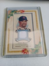 2006 JOHAN SANTANA ALLEN & GINTER'S THE WORLD CHAMPIONS RELIC JERSEY CARD TWINS.