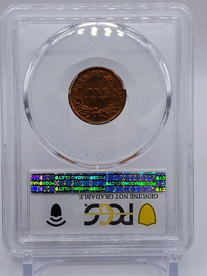 1880 Indian Head Cent PCGS Genuine UNC Details Cleaned (122DM) - Image 2 of 2