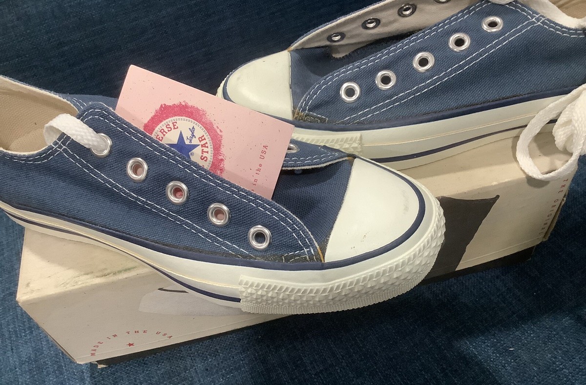 Deadstock Vtg 90s Converse All Star Chuck Taylor Low Denim Shoes