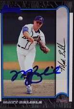 Atlanta Braves Matt Belisle Signed 1999 Bowman Autograph Card #92 TOUGH 106