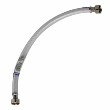 1/2 Inch FIP x 1/2 Inch FIP Flexible Braided PVC 12 Inch Long Faucet Riser