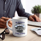 Blessed is the man who trusts the Lord, Christian Gift, Religious Mug, New