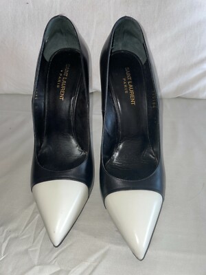 Saint Laurent Black/White Heels Size 11 