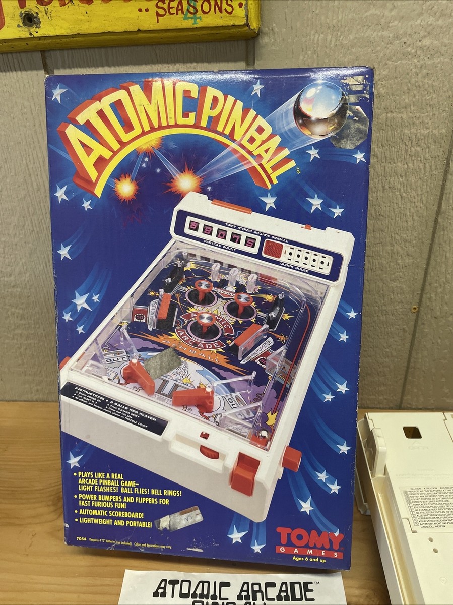 Vintage 1979 TOMY Atomic Arcade Pinball Tabletop Game for Vintage 1979 TOMY Atomic Arcade Pinball Tabletop Game for