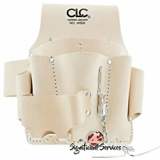 CLC Custom Leathercraft W500 Electrician's Tool Pouch, Heavy Duty, 8-Pocket, Tan