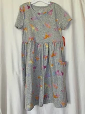 NWT Wonder Nation Gray Unicorn Dress Girls Play With Pockets Many sizes