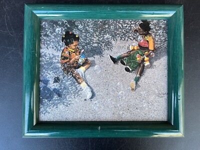 Jimi Claybrooks - More Bubbles Framed Canvas Art Signed 12'' x 10''