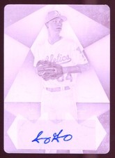 1/1 Printing PLATE TOPPS Original SONNY GRAY 2014 Autograph Signed Baseball Card
