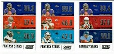 2020 Panini Score Football FANTASY STARS LAMAR JACKSON GODWIN BREES EHELER KIRK+