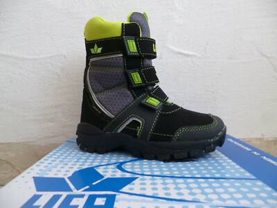 Lico Jungen Stiefel Schlupfstiefel Winterstiefel Boots schwarz wasserdicht NEU!!