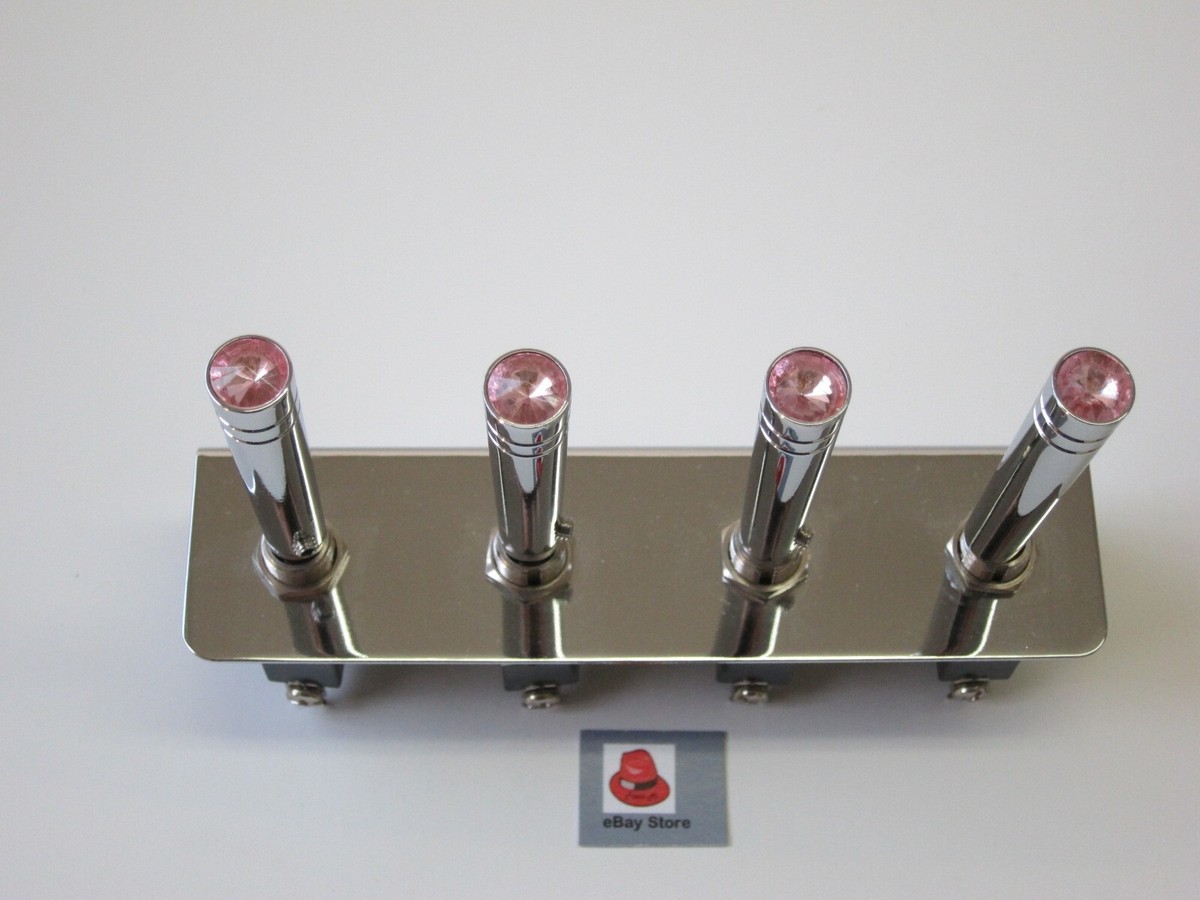 Lowrider hydraulics or Air 3 prongs switch & 4-hole panel & pink
