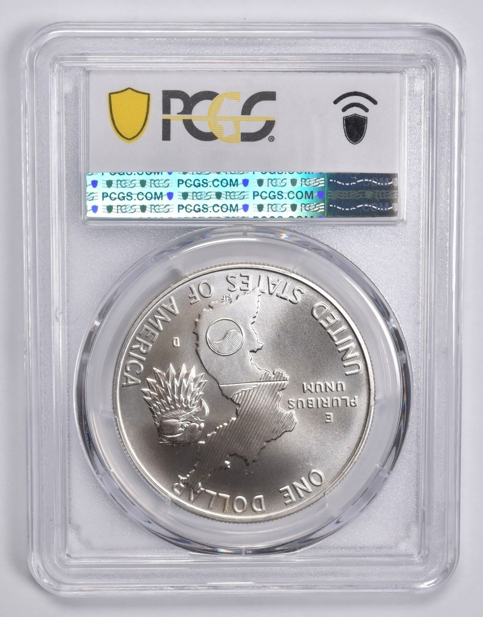 1991-D Korean War Memorial Commemorative Silver Dollar MS70 PCGS