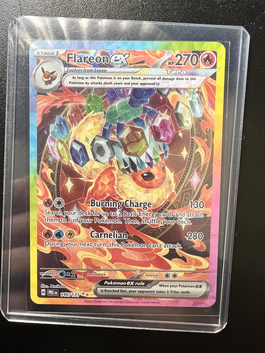 2025 Pokemon Prismatic Evolutions Flareon ex 146 | eBay 2025 Pokemon Prismatic Evolutions Flareon ex 146 | eBay