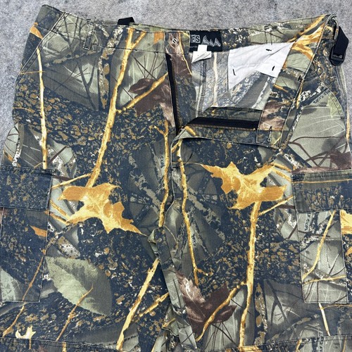 WFS Element Gear Pants Mens Large Green Burly Camo Cargo Pocket Hunting