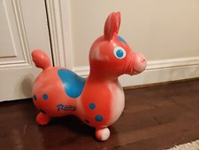 Vintage 1984 RODY Pink Bouncing Horse Ride On by Ledraplastic - Made In Italy