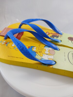Havaianas Simpsons TV Family Pop Art Abstract Cartoon Beach Flip Flop Sandals Havaianas Graphic Simpsons Print Rubber Flip Flop, Brand  main image 4