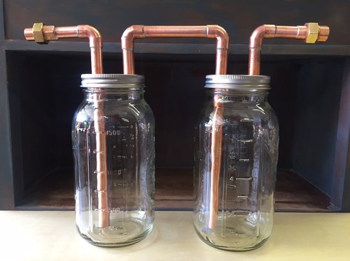 Tandem 1/2” Mason Jar Thumper for Wide Mouth Half Gallon Mason Jar W/ Union