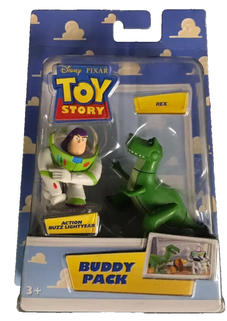 Disney Toy Story Buzz Lightyear and Rex Buddy Pack Toy Action