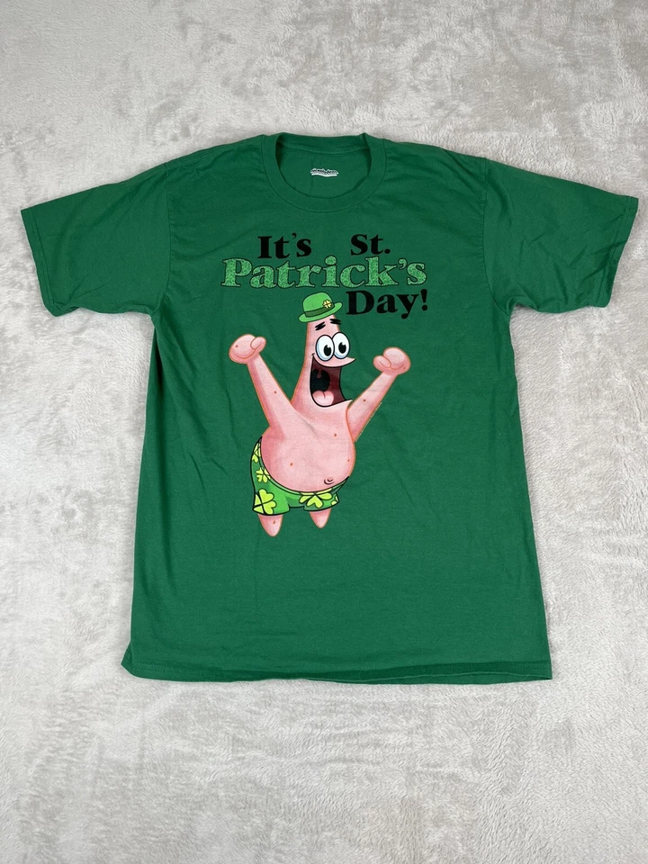 Día de San Patricio Nickelodeon Bob Esponja Pantalones Cuadrados Patricio Camisa Niños Talla XXL Foto 2 de 4