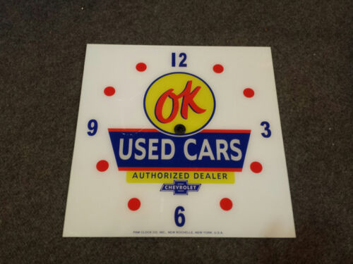 *NEW* 15" OK USED CARS CHEVY GM GMC GLASS replacement clock FACE FOR PAM  - Picture 1 of 1