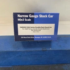 Blackstone Models HOn3 D&RGW 5500 Series Double Deck Stockcar - Weathered #5828