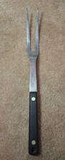 Flint Arrowhead MEAT FORK Turning Carve Stainless Steel Heavy Duty USA 12"