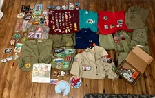 Vintage boy scout badges Pins Uniforms Lot Please Read