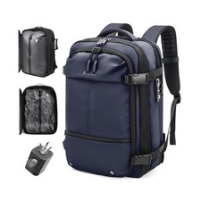 FABIEN CHERON Travel Backpack with Vacuum System , 60L , Blue