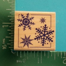 Hero Arts SNOWFLAKE NOTE Rubber Stamp A2257 Christmas Winter