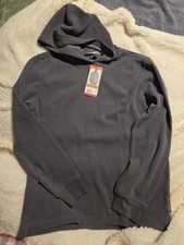 Eddie Bauer Men  s Small Textured Lounge Gray Hoodie BRAND NEW