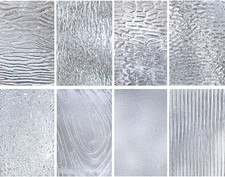 8 Sheets Textured Clear Stained Glass Pack   4 X 6 Inch Transparent Art Glass in