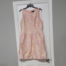Tahari Pink Dress 14 Fit N Flare Beauty Brocade