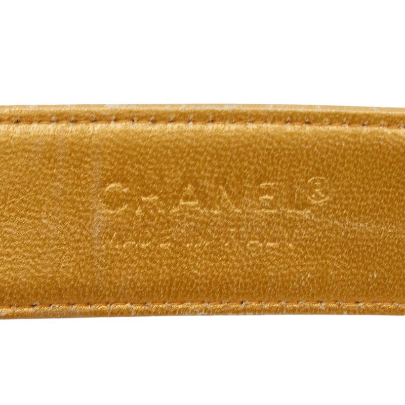 CHANEL Coco Mark Matelass Waist Bag Belt Bag Size 70 28 Gold Leather Ladies CHAN image 7