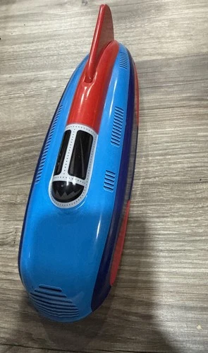 Vintage Schylling Tin Toy Litho Race Car Space Friction Action Lsr 1 Fastest Car