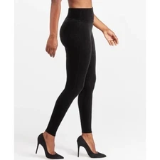Assets by Sarah Blakely (spanx) Velvet High Waisted Leggings S  black