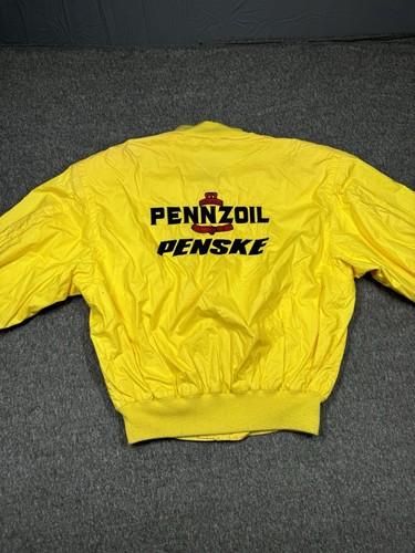 Hugo Boss Mens Jacket Size 3 Yellow Penske Penzoil Racing 80s Dean Tait - Picture 11 of 24