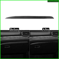 Real Carbon Fiber Co-pliot Storage Box Top Panel Trim For Ford Explorer 2020-23