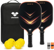 Lightweight Carbon Fiber Pickleball Paddles Set with Balls Carry Bag