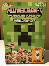 MINECRAFT CREEPER CRUNCH CEREAL, COLLECTOR'S ITEM, NEW IN SEALED BOX & PACKAGING