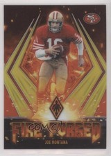 2021 Panini Phoenix Fire Forged Yellow 51/75 Joe Montana #8 HOF 7rv