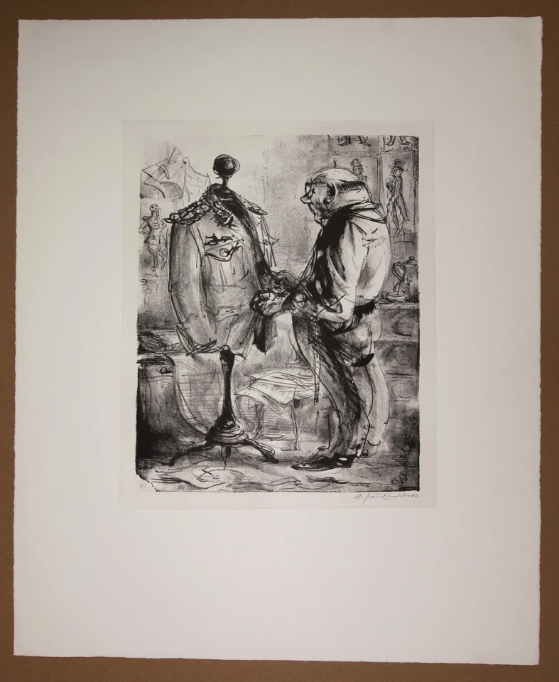 A. Paul Weber (1893-1980) Lithografie DER SCHNEIDER 1965 - Bild 2 von 2