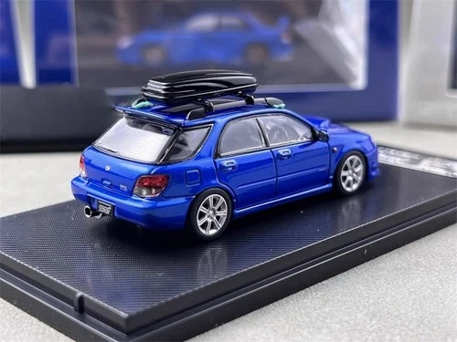Furuya 1/64 Scale Subaru Impreza WRX STI IX 9 Wagon Blue Diecast Car Model - Picture 3 of 6